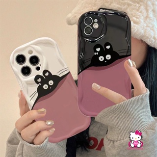 เคสโทรศัพท์มือถือ ขอบโค้ง ลายการ์ตูนแมวน่ารัก 3D สําหรับ Realme C31 C55 C12 C25Y C21Y C35 C15 C20A C33 C20 C53 C30 C25 C11 C25s C1 C3 C17 C2 C21 9i 5s 7i 5i 5 6i ผ้าคลุม