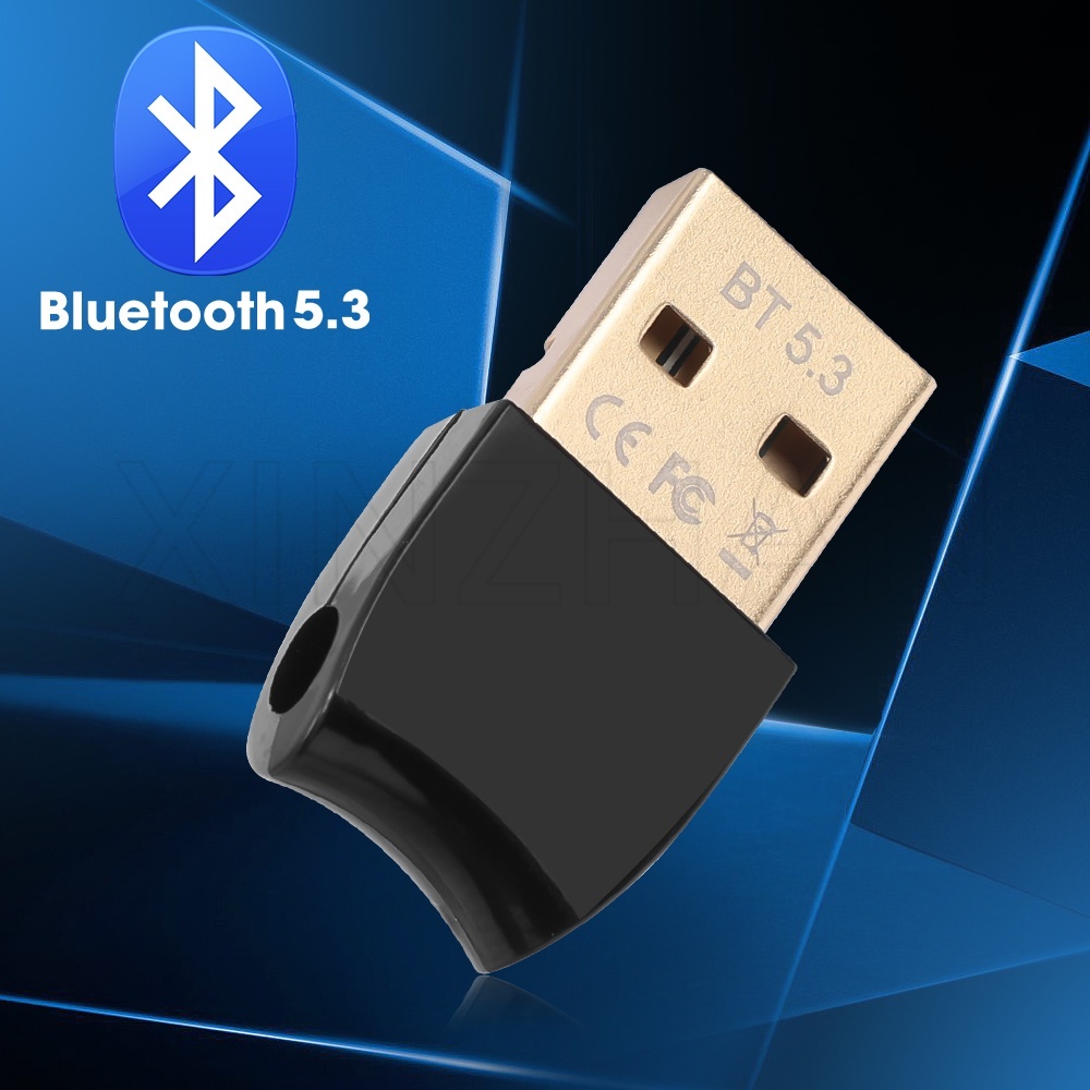 อะแดปเตอร์ USB บลูทูธ 5.3 สําหรับ PC รองรับ Windows11 10 8.1 7 Plug & Play เครื่องส่งสัญญาณบลูทูธ ตัวรับสัญญาณ BT สําหรับคีย์บอร์ด เมาส์ หูฟัง ลําโพง