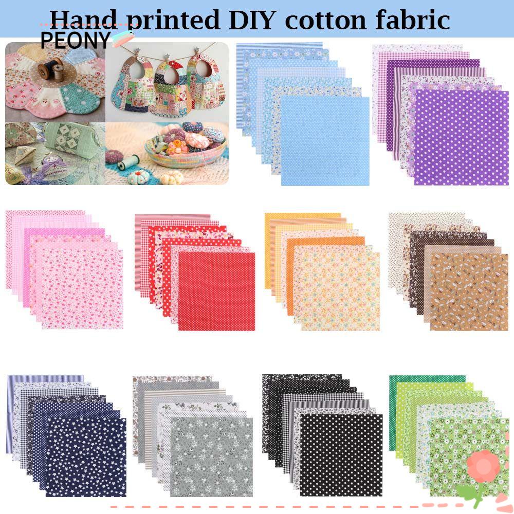 Peonypavilion ผ้าฝ้าย พิมพ์ลาย ขนาด 25x25 ซม. สําหรับทําผ้าห่ม แฮนด์เมด DIY 7 ชิ้น