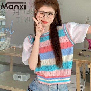 Manxi เสื้อเชิ้ตผู้หญิง เสื้อแฟชั่นผู้หญิง สะดวกสบาย  มีความรู้สึกของการออกแบบ A99J2OF