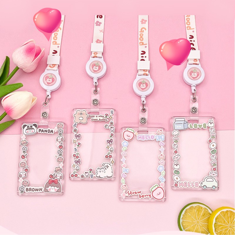 idol Card Holder ป้ายแขวนบัตร ที่ใส่การ์ด บัตรนักเรียน พวงกุญแจ Lanyards
