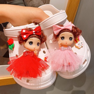 การ์ตูนลูกกวาด ดอกไม้ Jibits Crocs ชุดกุทัณฑ์ Barbies Jibbits Charm ช็อคโกแลตถั่วรองเท้า Charms Pin เมฆบาร์บี้ Jibitz Crocks สําหรับเด็ก รองเท้าอุปกรณ์เสริมตกแต่ง