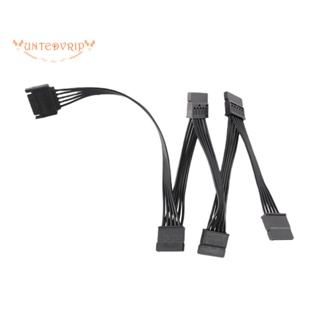 สายเคเบิลอะแดปเตอร์แยกพาวเวอร์ซัพพลาย 15 Pin SATA 1 ตัวผู้ เป็น 5 ตัวเมีย สําหรับ PC DIY