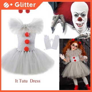 ชุดคอสเพลย์ Joker pennywise Tutu น่ากลัว สําหรับเด็กผู้หญิง เหมาะกับงานปาร์ตี้ฮาโลวีน