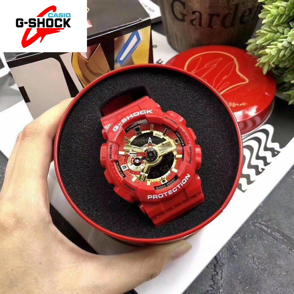 G shock GA-110 นาฬิกาสปอร์ต Avengers Marvel กัปตันอเมริกา Iron Man Spiderman ผู้ชายและผู้หญิงนาฬิกาแ