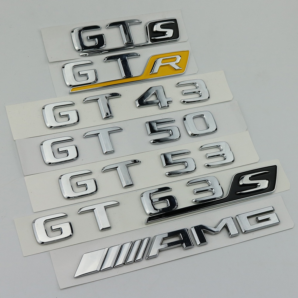 [ฟรี AMG] Benz Benz สติ๊กเกอร์ติดโลโก้รถดัดแปลง GTS GTR GT50 GT43 GT53 GT63S AMG โลโก้รถดัดแปลง โลโก