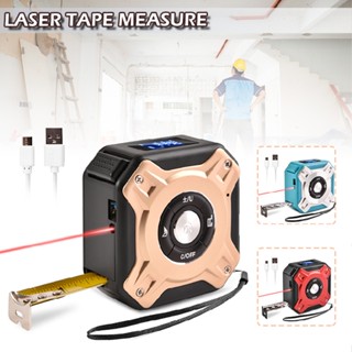 New Handheld Laser Tape Measure Distance Meter 40M Range Finder USB Charging