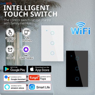 Tuya Smart Touch Switch Wifi Switch สวิตช์อัจฉริยะ VICION Types N (เป็นกลาง) ไม่ต้องใช้ตัวเก็บประจุ