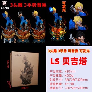 โมเดลฟิกเกอร์ Dragon Ball LS Vegeta GK Saiyan Three-Headed Eagle เรืองแสง ขนาดใหญ่ สําหรับตกแต่ง