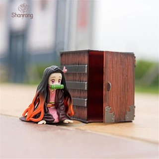 Shanrong ดาบ พิฆาตอสูร ฟิกเกอร์ Kamado Nezuko Demon Slayer Demon Blade ขนาดเล็ก สําหรับเก็บสะสม วันเกิด