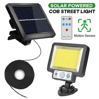 Solar Street Lights Outdoor IP65 Commercial Motion Sensor Wall Light with Remote