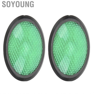 Soyoung Reflective  Motorcycle Reflectors Wear Resistant Oval  Green Acrylic for Trucks RVs Cars