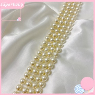 Superbaby สร้อยคอ จี้ไข่มุกแก้ว หรูหรา เรียบง่าย และหลากหลาย โซ่เสื้อกันหนาว สําหรับเข็มกลัดฤดูใบไม้ร่วงและฤดูหนาว