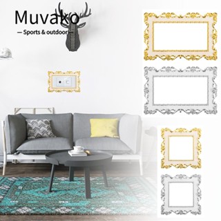 Muvako สติกเกอร์ติดผนัง สวิตช์ไฟ หรูหรา สีทอง สีเงิน