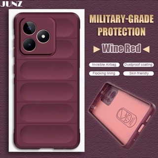 เคสโทรศัพท์มือถือไฮบริด กันกระแทก สีไวน์แดง หรูหรา สําหรับ Realme C53 C55 10 9 9i C35 GT Neo 2 3T Narzo 50 Pro Plus 4G 5G J010-1