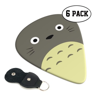 Totoro ปิ๊กกีตาร์ 0.71 มม. สําหรับกีตาร์ไฟฟ้า เบส และอะคูสติก 6 แพ็ค