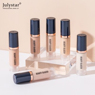 JULYSTAR Beauty Glazed New Liquid Foundation Concealer Waterproof Matte Finish Waterproof Ultra-hd Face Makeup