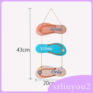 [szlinyou2] ป้ายไม้ ลายชายหาด สําหรับตกแต่งผนังห้องนอน ฤดูร้อน