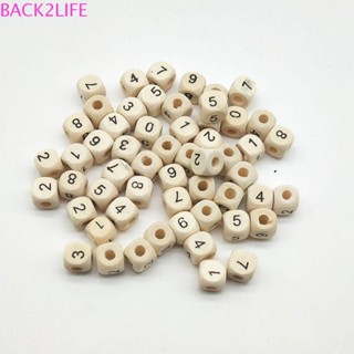 Back2life ลูกปัดตัวอักษร ทรงสี่เหลี่ยม DIY 100 ชิ้น/ล็อต