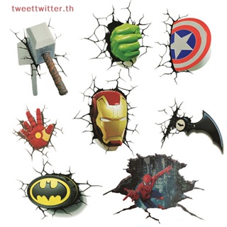 Tweet สติกเกอร์ ลาย Avengers ironman 3d สําหรับติดตกแต่งรถยนต์ 1 ชิ้น