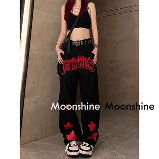 Moon  กางเกงขายาว คาร์โก้ กางเกง เชือกอเมริกันคลาสิค Cargo pants 2023 NEW 080227 Trendy สวยงาม ทันสมัย fashion A20M004 36Z230909