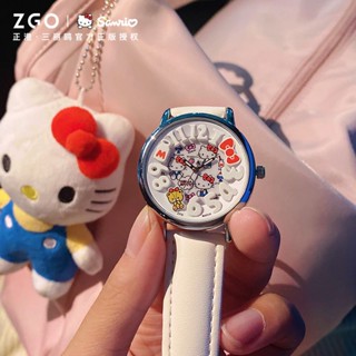 Zgox Sanrio Hello Kitty นาฬิกาข้อมือเรืองแสง กันน้ํา 520 ของขวัญ สําหรับนักเรียนมัธยมต้น มัธยมปลาย ผู้หญิง