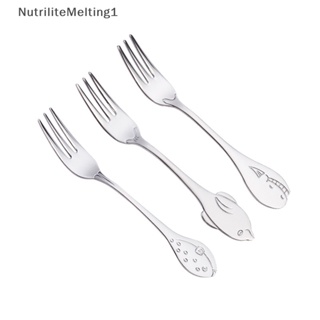 [NutriliteMelting1] ส้อมสเตนเลส 304 รูปปลาวาฬ ปลาโลมา 3D สร้างสรรค์ สําหรับจิ้มผลไม้ ขนมหวาน เค้ก เด็ก [TH]