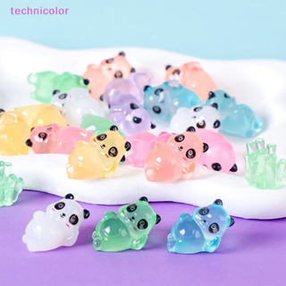 [technicolor] ตุ๊กตาแพนด้าไม้ไผ่เรืองแสง ขนาดเล็ก ของเล่น สําหรับตกแต่งบ้านตุ๊กตา 2 ชิ้น