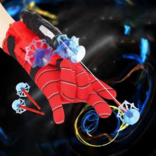 ถุงมือคอสเพลย์ Super Hero Spiderman Shooter Launcher สําหรับเด็กผู้ชาย