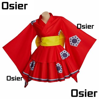 Osier1 ชุดคอสเพลย์ ลูฟี่ อะนิเมะ Monkey D Luffy Lolita สีแดง แฟชั่น สําหรับผู้หญิง