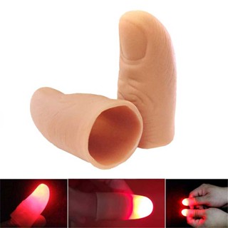 2 Magic Light Up Finger trick Fingers LED Tricks Thumb Magic Props Lights Toys