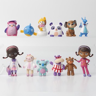 ชุดฟิกเกอร์ Doc McStuffins Stuffy Lambie Hallie Chilly ของเล่นสําหรับเด็ก