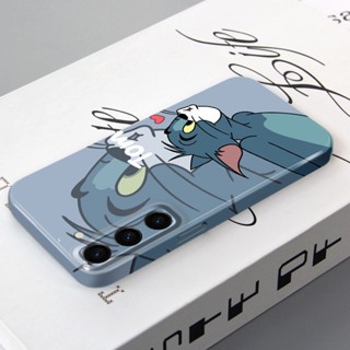 เคสโทรศัพท์มือถือ PC แบบแข็ง ลาย Tom And Jerry สไตล์เกาหลี สําหรับ Samsung Galaxy S23 Plus Ultra S22 S21 S20 FE Note9 Note 10 Plus Pro