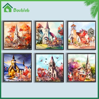 【Doub X ✮】ภาพวาดปักเพชร ทรงกลม ลายซานตาคลอส 5D DIY สําหรับตกแต่งบ้าน ✮