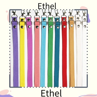 Ethel1 สายคล้องกระเป๋า ผ้าแคนวาส ประดับหมุด 130 ซม. ปรับได้ แฟชั่น สําหรับผู้หญิง