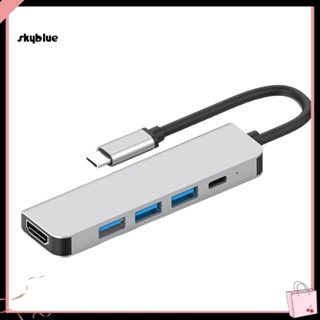 [Sy] 5-in-1 อะแดปเตอร์ฮับ Type-C เป็น HDMI USB 30 ความเร็วสูง 4K สําหรับคอมพิวเตอร์