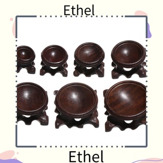 Ethel1 ที่วางลูกบอลคริสตัล ทรงกลม ขนาดเล็ก สีดํา สําหรับตกแต่งบ้าน