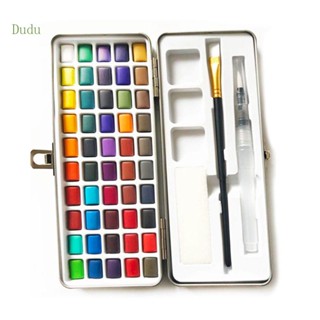 Dudu ชุดสีน้ําโลหะ แบบพกพา 50 สี สําหรับผู้เริ่มต้นวาดภาพศิลปะ