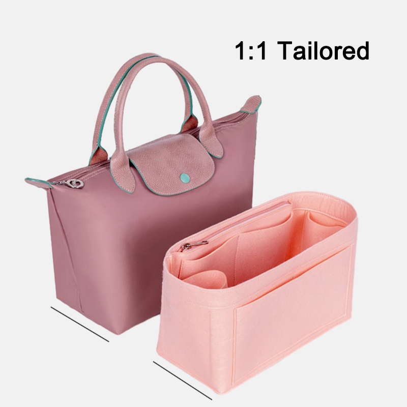 LONGCHAMP กระเป๋าถือ กระเป๋าเครื่องสําอาง ทรงโท้ท แบ่งช่องด้านใน สําหรับจัดระเบียบ