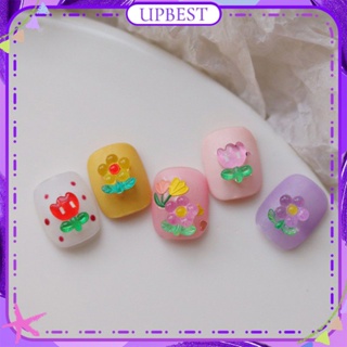 ♕ 10pcs Nail Art Tulip Small Flower Jewelry Semi Transparent 3d Three-dimensional Nail Accessories Manicure Tool For Nail Shop 13 Designs UPBEST