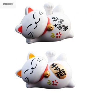 【DREAMLIFE】Car Decoration Car Accessories Hand Lucky Cat New Year Decorations Solar Wafer