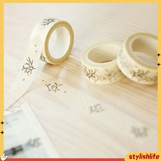 [stylishlife] สติกเกอร์เทปกาว ลายต้นไม้ สําหรับตกแต่งเครื่องเขียน DIY 2 ชิ้น