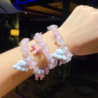 เครื่องประดับ สร้อยข้อมือ เชือกคริสตัล ลายการ์ตูน Cinnamoroll น่ารัก แฟชั่นเจ้าหญิง สําหรับเด็ก