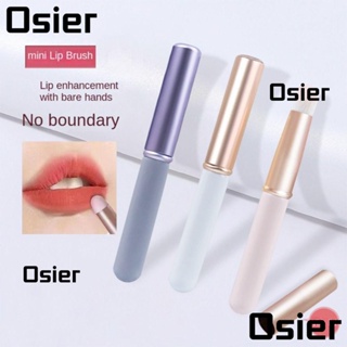 Osier1 แปรงทาปาก เครื่องมือแต่งหน้า ลิปสติก ขนาดเล็ก 3 สี อุปกรณ์เสริมริมฝีปาก แบบพกพา พร้อมฝาปิด คอนซีลเลอร์ รอยเปื้อน แปรงผู้หญิง ความงาม