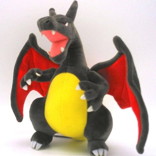 ตุ๊กตาการ์ตูนโปเกม่อน Dark Charizard Heterochromatic Black Fire Dragon ขนาดใหญ่ ของเล่นสําหรับเด็ก