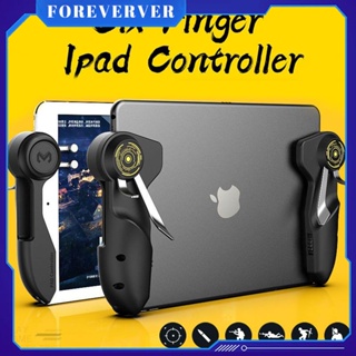 หกนิ้วGaming Controller Shooterปุ่มทริกเกอร์สำหรับIpadแท็บเล็ตPubgจอยสติ๊กจับAimปุ่มL1r1 Shooter Gamepad Trigger fore