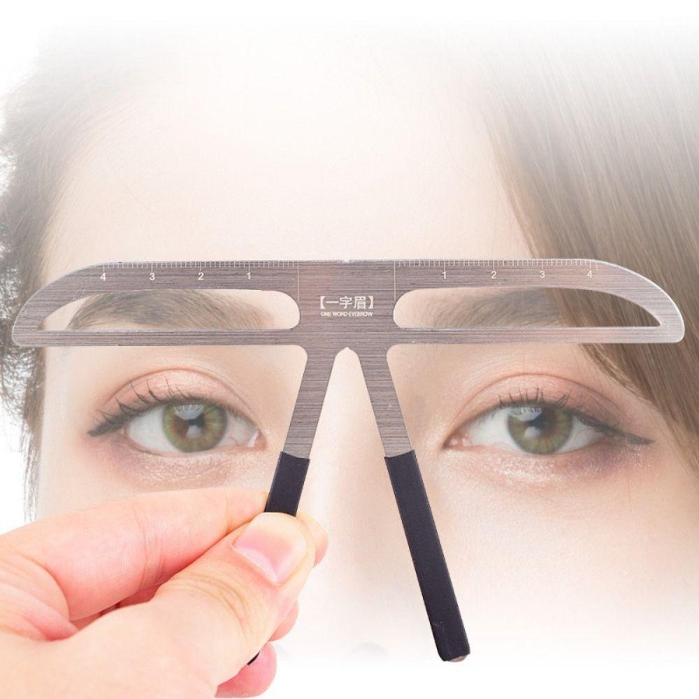ANGRYSWIFT Microblading Eyebrow Stencil, 10 รูปแบบ Balance Shaper Eyebrow Tattoo ไม้บรรทัด, ไม้บรรทัดแต่งหน้าถาวรใช้งานง่าย 3D โลหะคิ้วเครื่องมือวัดผู้หญิง ราคา ถูกที่สุด ดีลบีเคเค แกลเลอรีภาพที่ 5