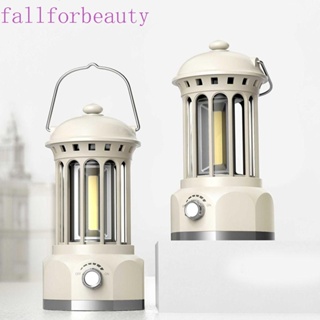 Fallforbeauty โคมไฟแขวน แบบพกพา สไตล์เรโทร สําหรับตั้งแคมป์