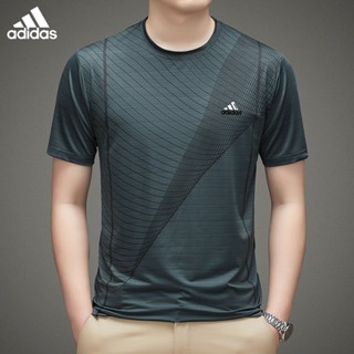 Adidas เสื้อยืดแขนสั้นลําลอง ระบายอากาศ น้ําหนักเบา แห้งเร็ว สําหรับผู้ชาย เหมาะกับการเล่นฟิตเนส กีฬา 100%