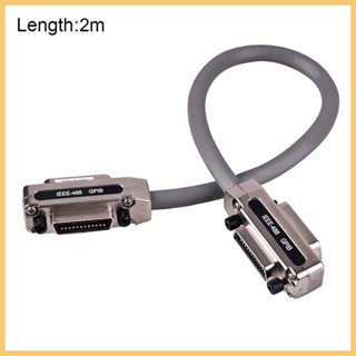 Ieee สายเคเบิลต่อขยาย 488 1/1.5/2 ม. IEEE-488 พร้อมฝาครอบโลหะ ทนทาน IEEE-488 พร้อมฮู้ดโลหะ และฝาปิด